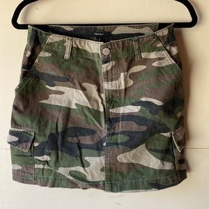 Camouflage Forever 21 Mini Skirt
